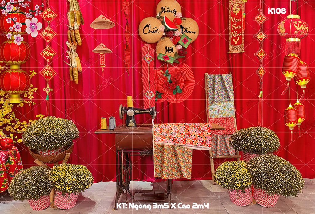 Phông Tết Decor K108
