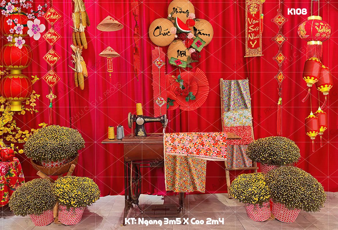 Phông Tết Decor K108