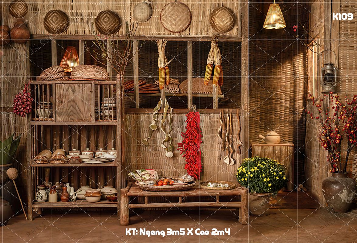 Phông Tết Decor K109