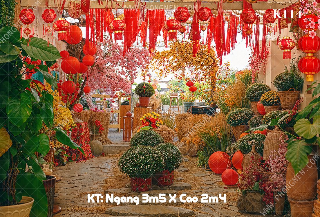Phông Tết Decor K114