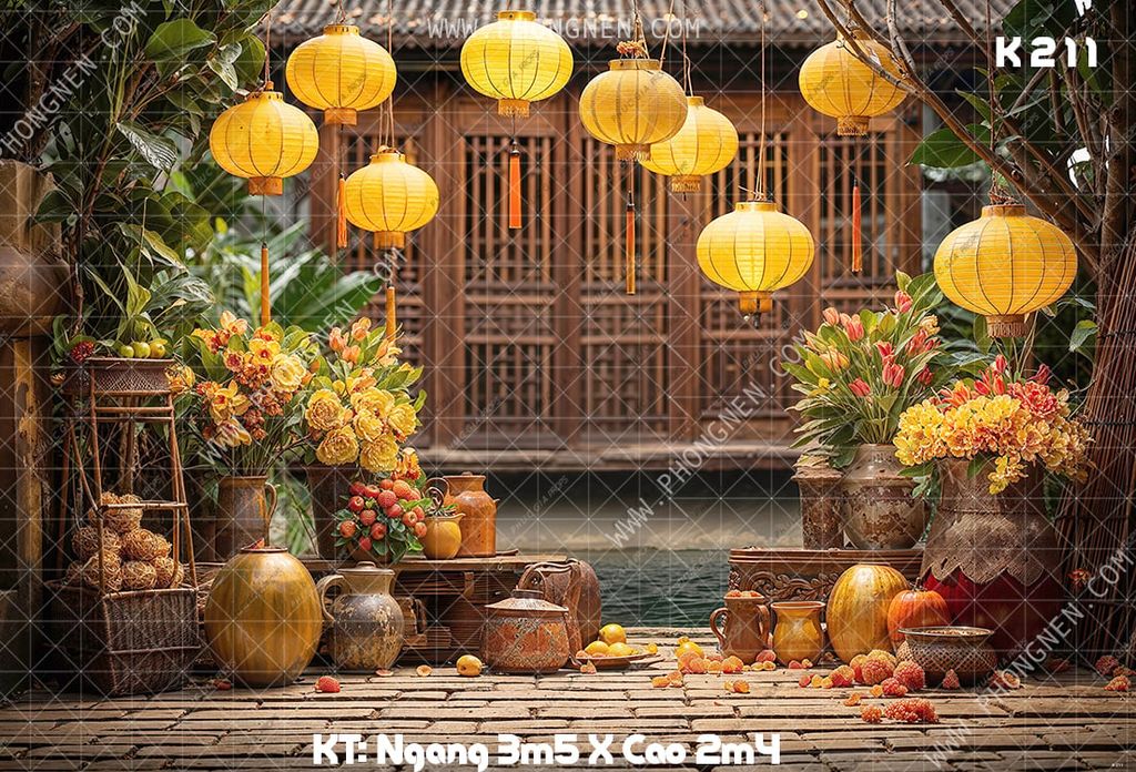 Phông Tết Decor K211