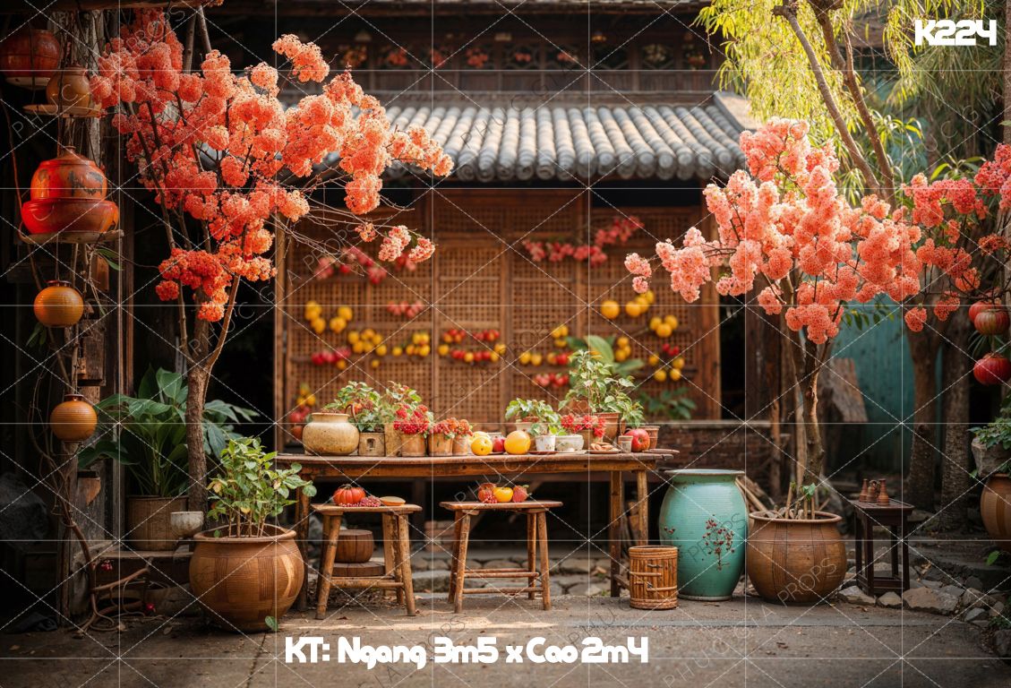 Phông Tết Decor K224