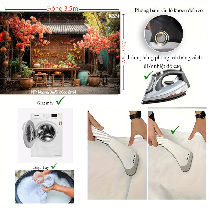 Phông Tết Decor K224