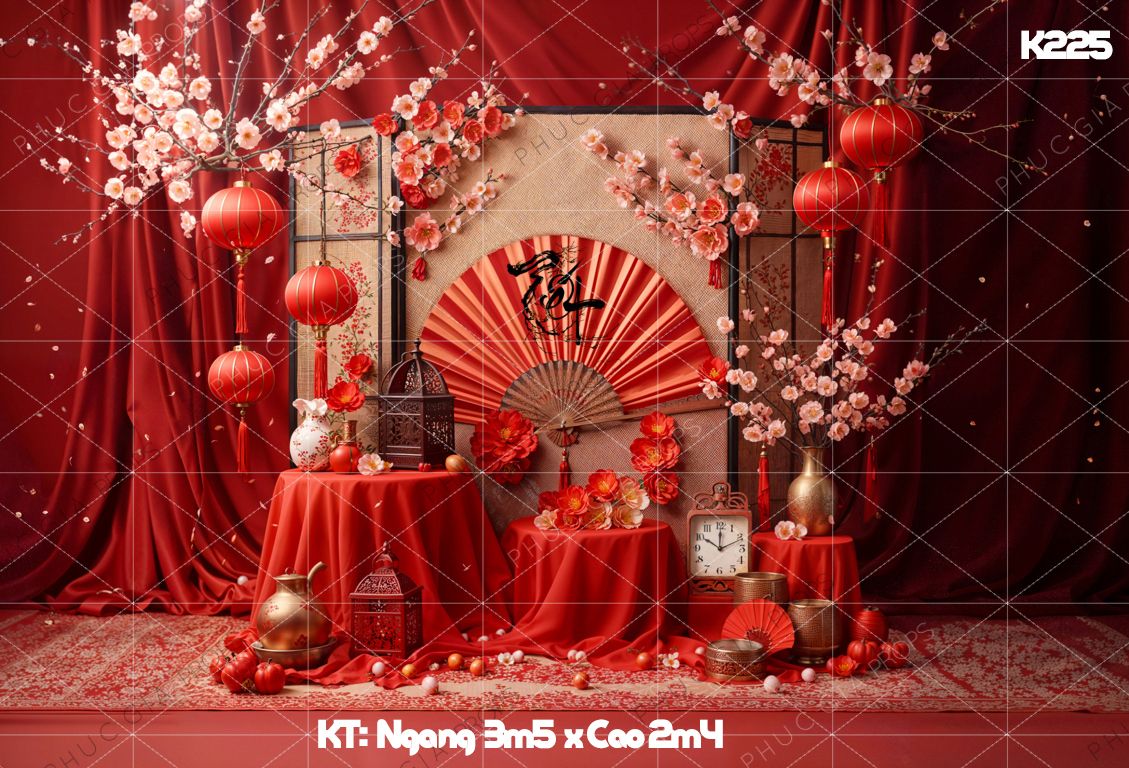 Phông Tết Decor K225
