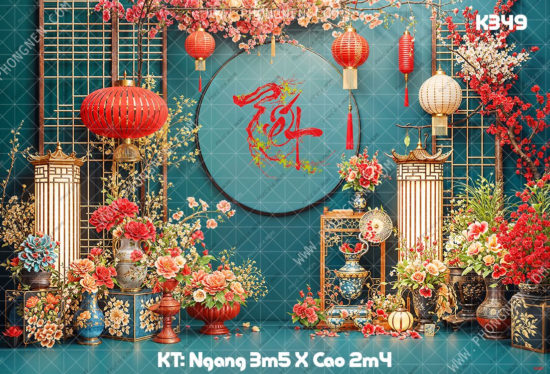 Phông Tết Decor K349
