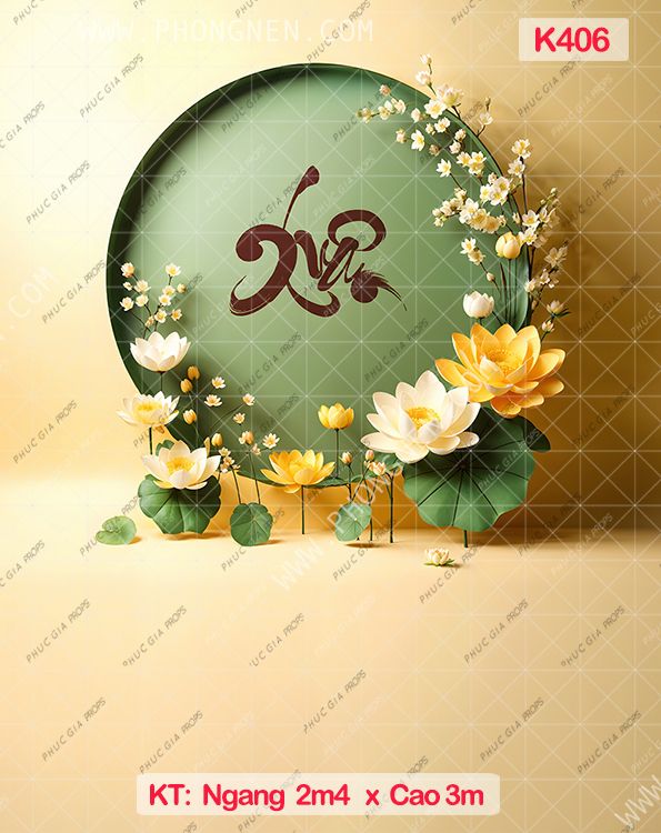 Phông Tết Decor K406
