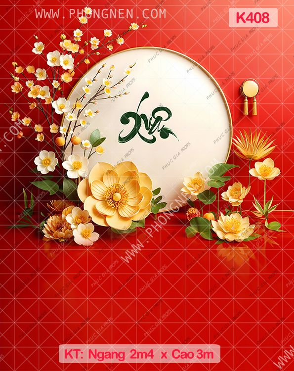 Phông Tết Decor K408
