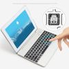 Bàn phím Bluetooth có đèn cho iPad kèm case vỏ kim loại cho iPad Promax F19V2 - Bạc (Biến iPad thành Macbook)