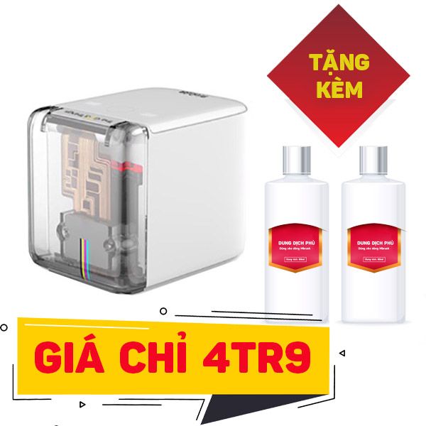 Máy in màu mini cầm tay di động nhỏ nhất thế giới PrinCube (Mbrush-Kongten phân phối) - Tặng kèm dung dịch phủ giúp in trên nhiều chất liệu