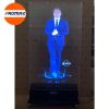 Standee quạt LED 3D Hologram gồm Bộ khung kèm 2 quạt 3D 65cm, hiển thị 3D cho show thời trang, sản phẩm, bảng hiệu 3D