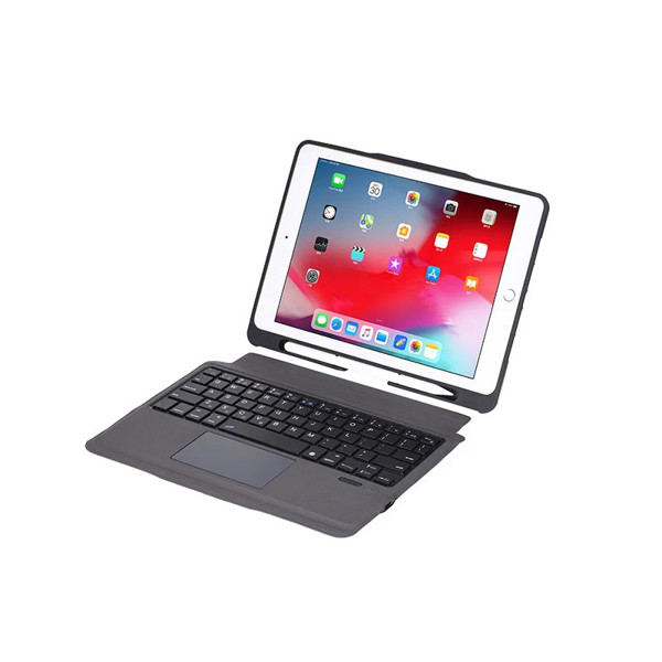 Bàn phím Bluetooth cho iPad 9.7/ iPad Air 1/ Air 2/ Pro 9.7/ Gen 5/ Gen 6 kèm bao da, có touchpad tích hợp đèn bàn phím Aturos T205 (có thể tách rời)