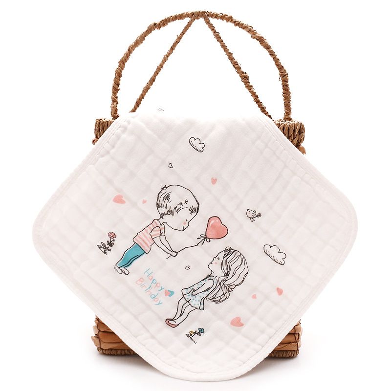 Khăn Xô Lau Mặt Lớn 30x30cm In Hình Dễ Thương