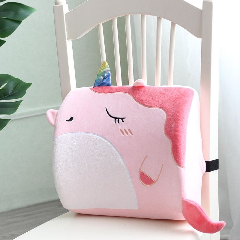 Gối Tựa Lưng Đai Cài Vải Bông Mịn Hoạt Hình