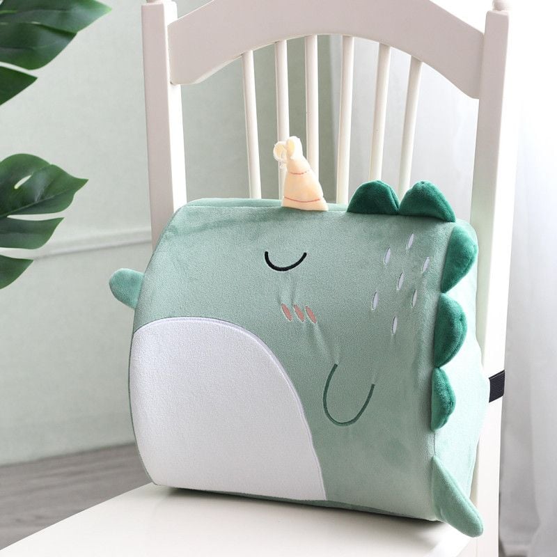 Gối Tựa Lưng Đai Cài Vải Bông Mịn Hoạt Hình