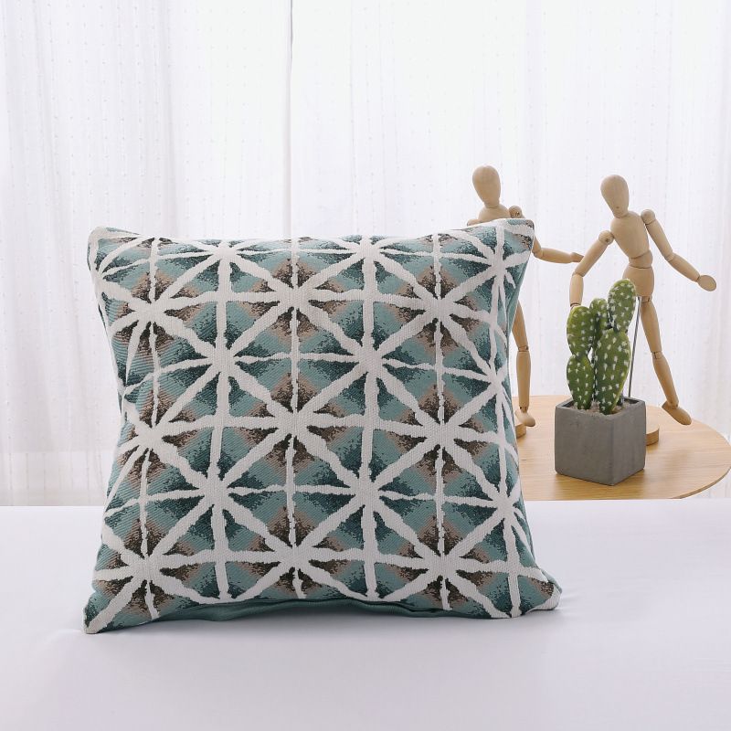 Gối tựa lưng Sofa trang trí Gấm thêu Hình Học