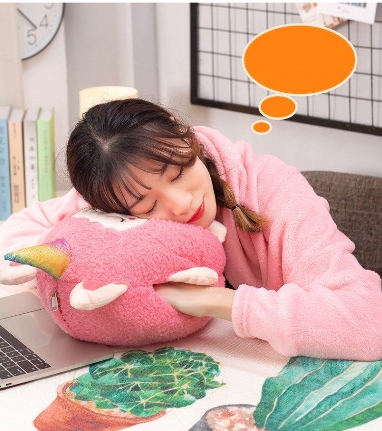Gối Mền 3 Trong 1 Cừu Hồng Sừng PA9522