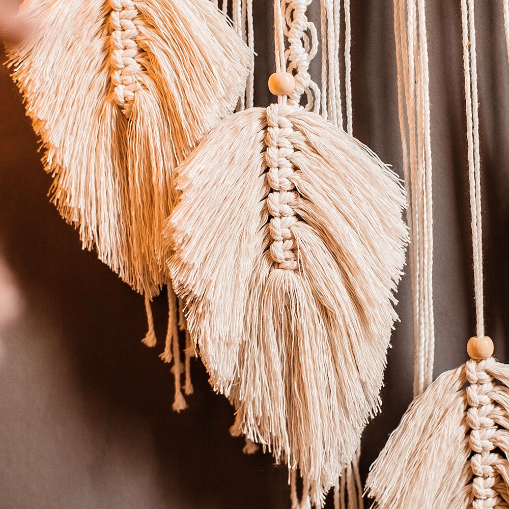 Dreamcatcher Boho Treo Tường Hình Tròn Đối Xứng Lớn