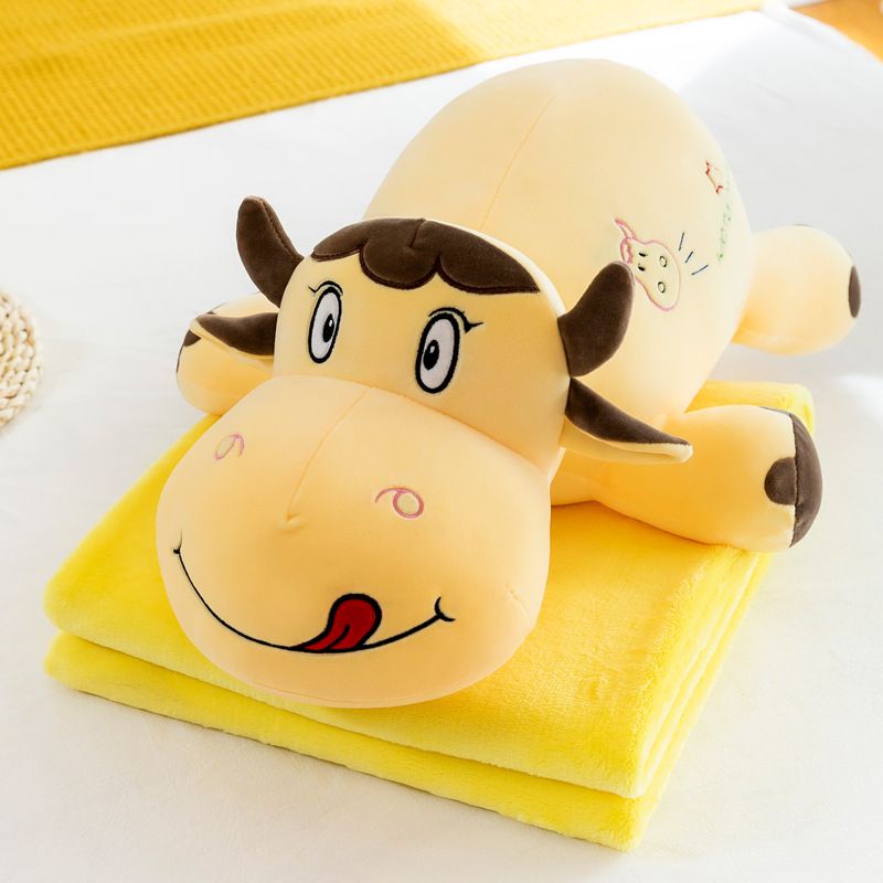 Gối Mền Bò Búp Bê Má Dễ Thương