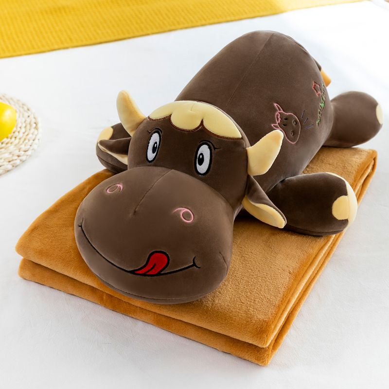 Gối Mền Bò Búp Bê Má Dễ Thương