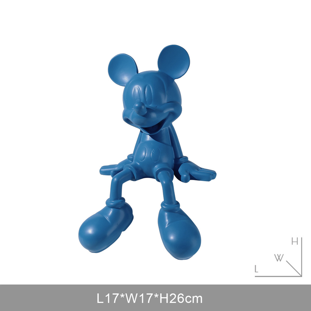 Tượng Decor Chuột Mickey Ngồi Thư Giãn Trang Trí