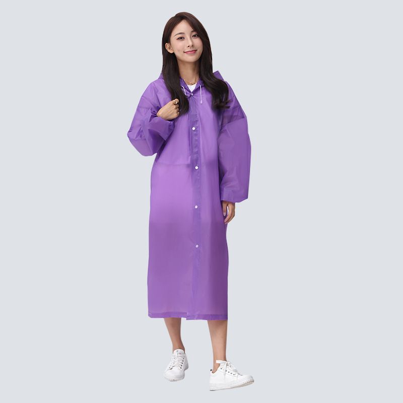 Áo Mưa PE Dẻo Phong Cách Áo Khoác Cài Nút