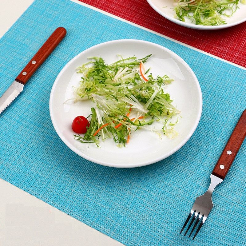 Tấm Trải Bàn PVC Đan Sợi Gai Trơn Màu Chống Trượt Dành Cho Nhà Hàng