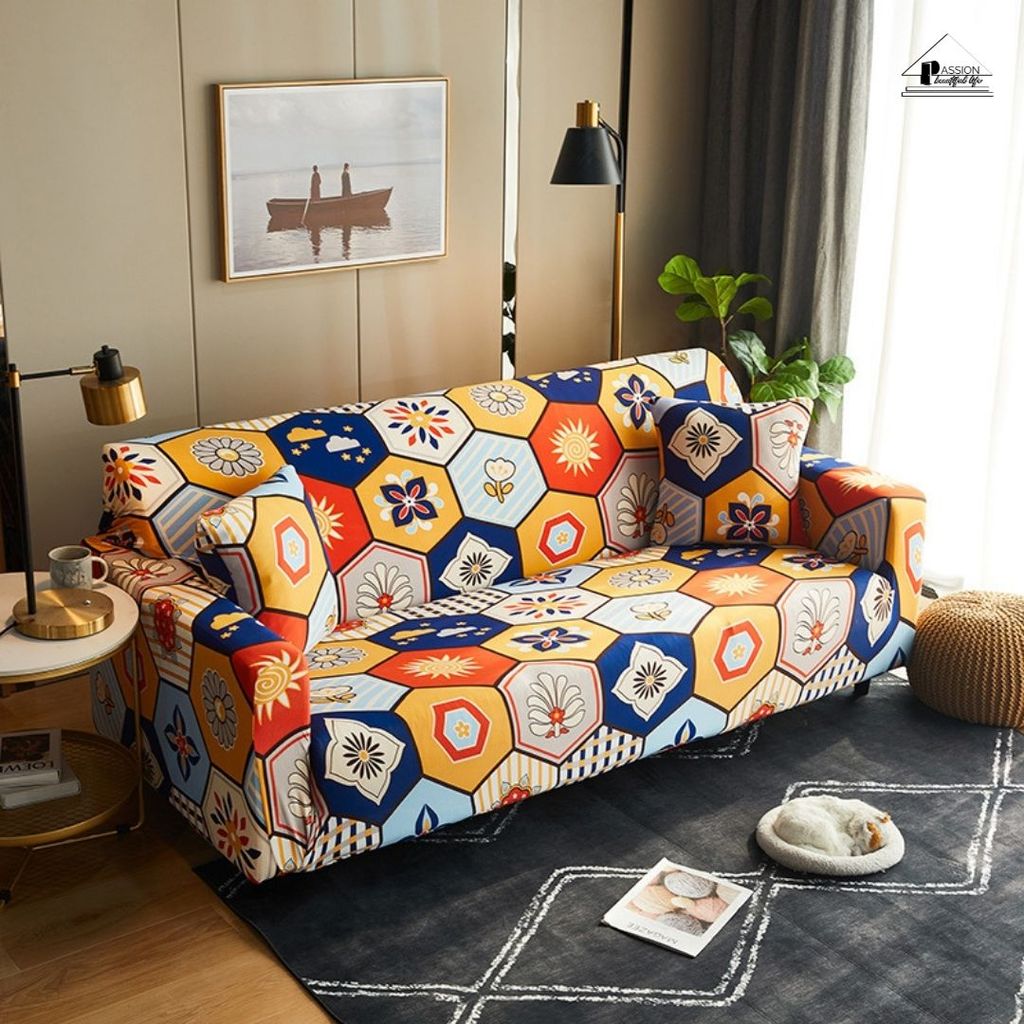 Áo Bọc Ghế Sofa Dệt Kim Họa Tiết Thổ Cẩm Nhiều Size