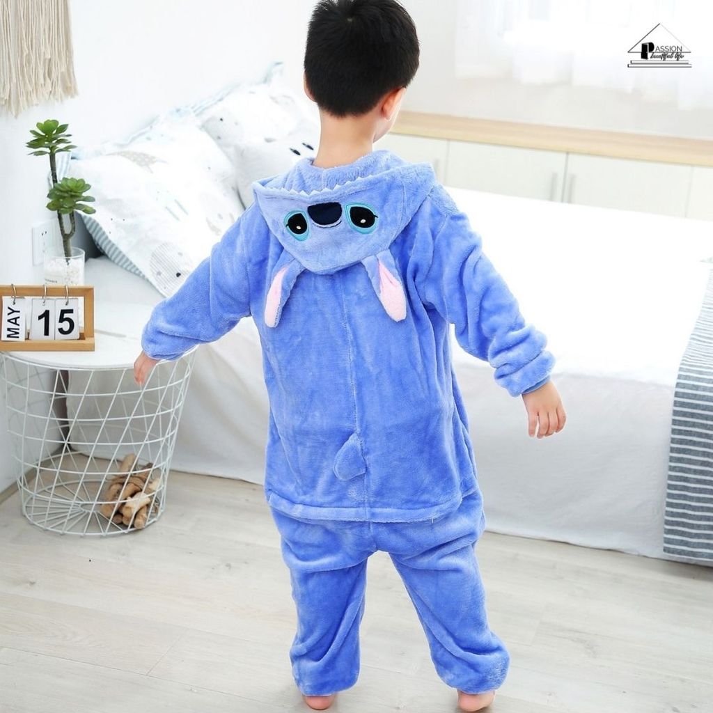 Bộ Đồ Cosplay Cho Bé Trai Và Gái Stitch Xanh Đáng Yêu