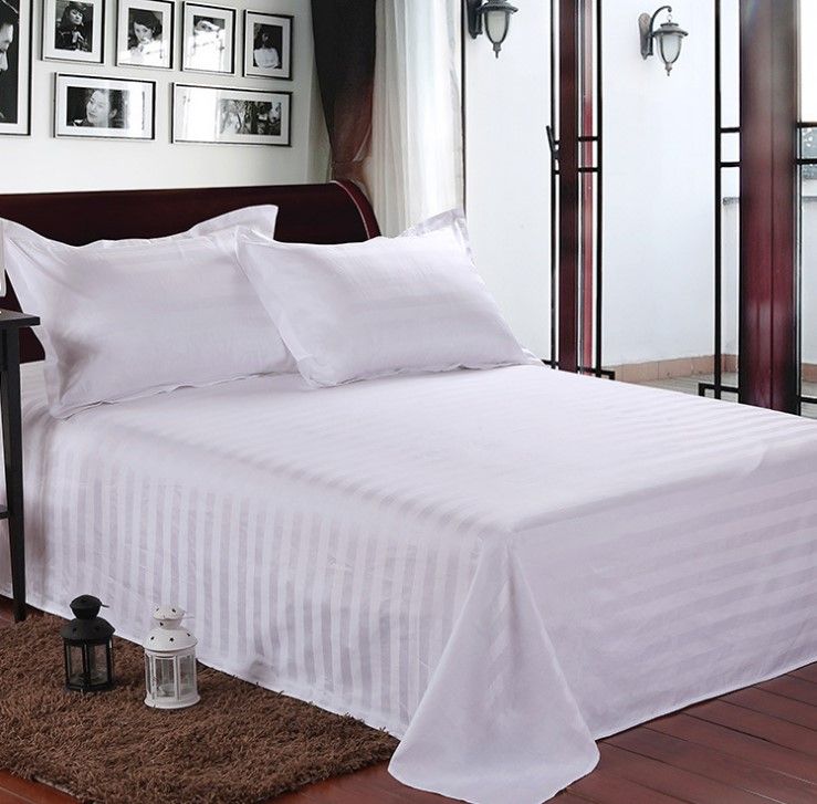 Set Vỏ Chăn Drap Vỏ Gối Sọc Khách Sạn PA9175