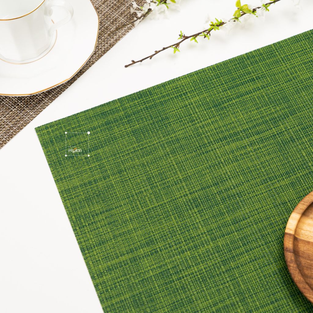 Tấm Lót Bàn Ăn Placemat PVC Phương Tây Cách Nhiệt Gân Trơn