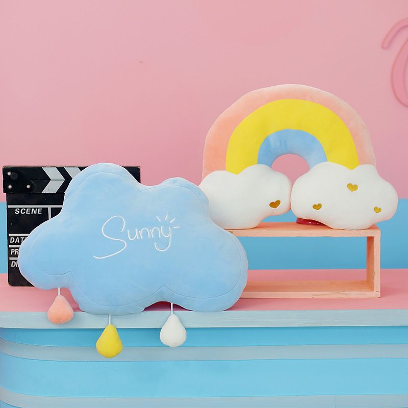 Gối Gấu Bông Tựa Lưng Mây Cầu Vồng