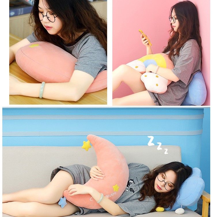 Gối Gấu Bông Tựa Lưng Mây Cầu Vồng