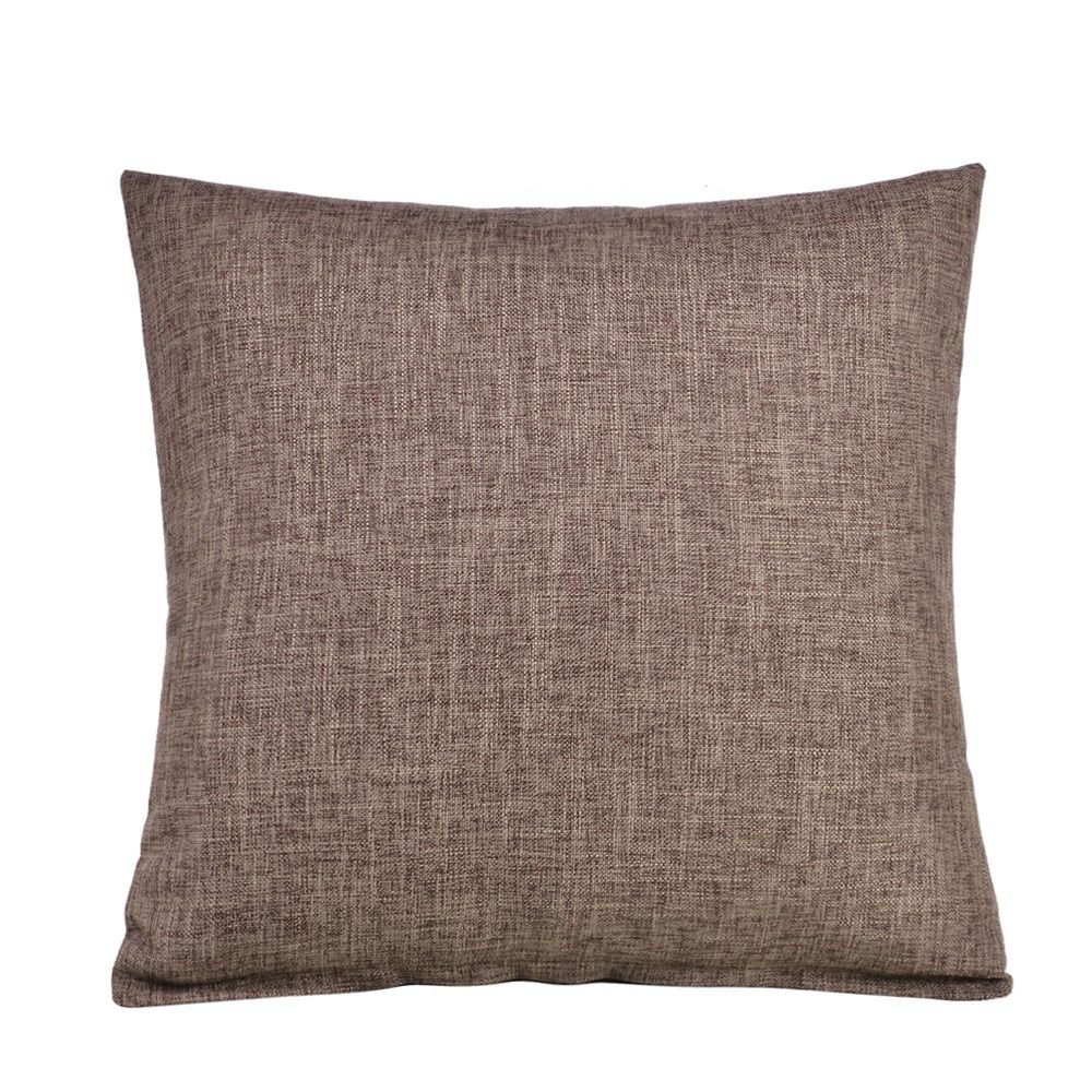 Vỏ Gối Tựa Lưng Trang Trí Bố Gai Trơn 50cm