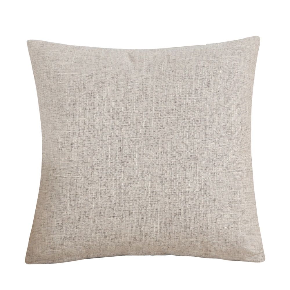 Vỏ Gối Tựa Lưng Trang Trí Bố Gai Trơn 50cm