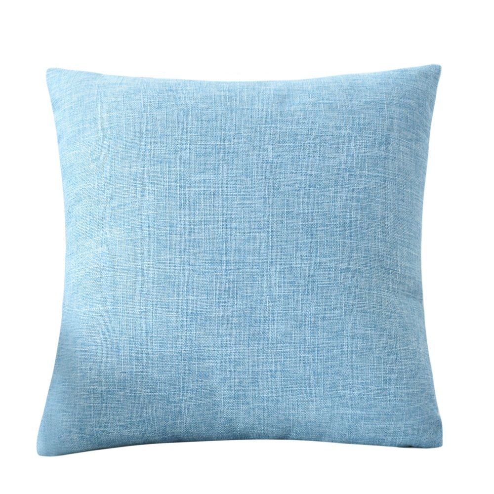 Vỏ Gối Tựa Lưng Trang Trí Bố Gai Trơn 50cm