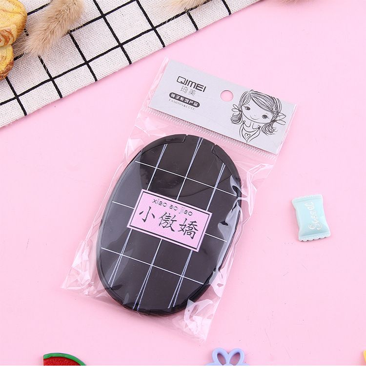 Gương Mini Trang Điểm Dáng Gập Có Kèm Lược