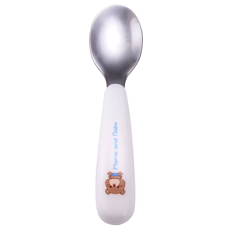 Nĩa Inox Cán Nhựa Sứ Cho Bé Tập Ăn