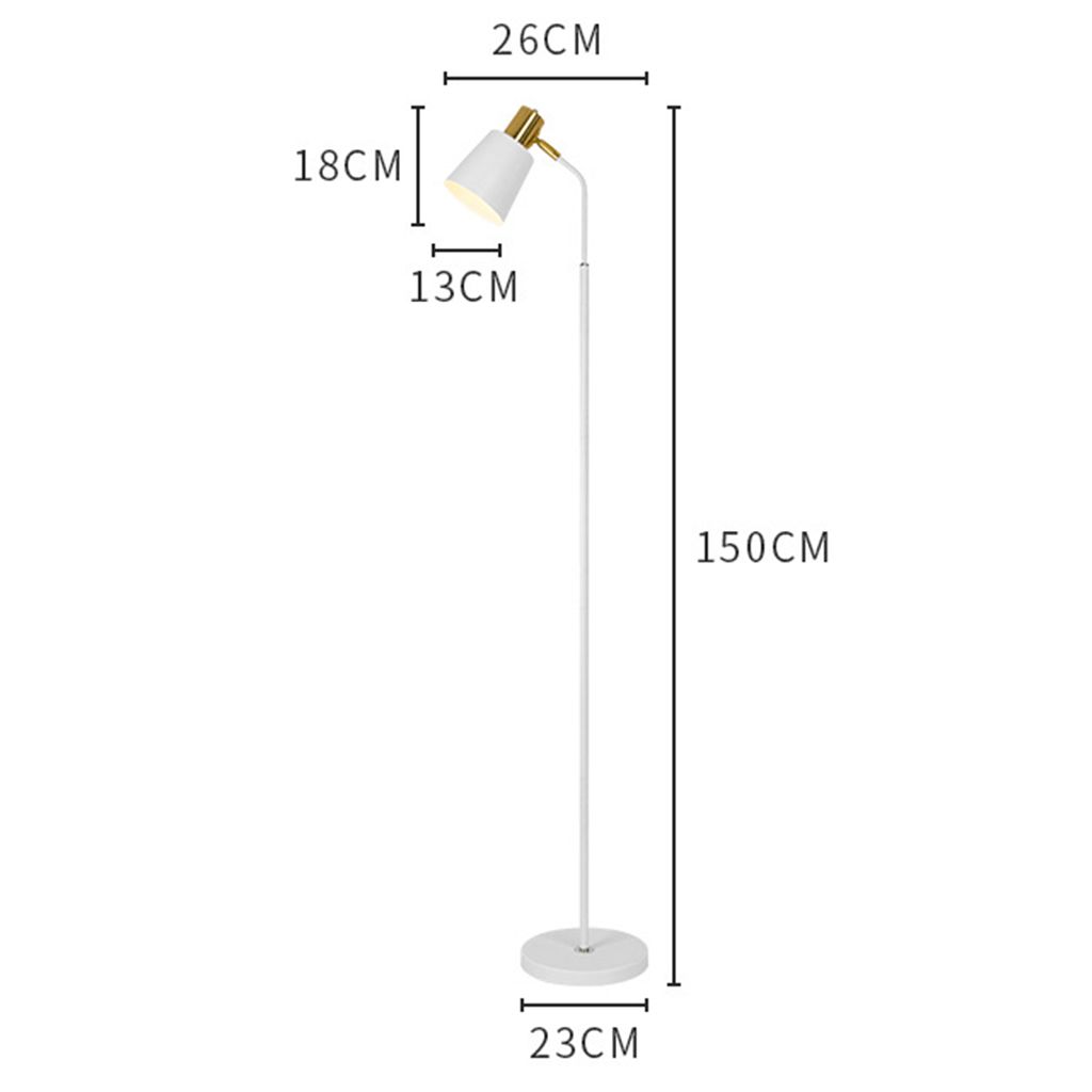 Đèn Sàn Kim Loại Bắc Âu Ống Chụp Tối Giản Ánh Sáng 16W 3 Màu