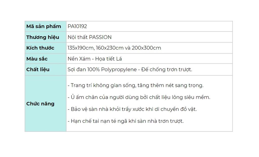 Thảm Lông Sợi Ngắn Thảm Phòng Khách Thổ Nhĩ Kỳ Họa Tiết Chiếc Lá Xanh Vàng