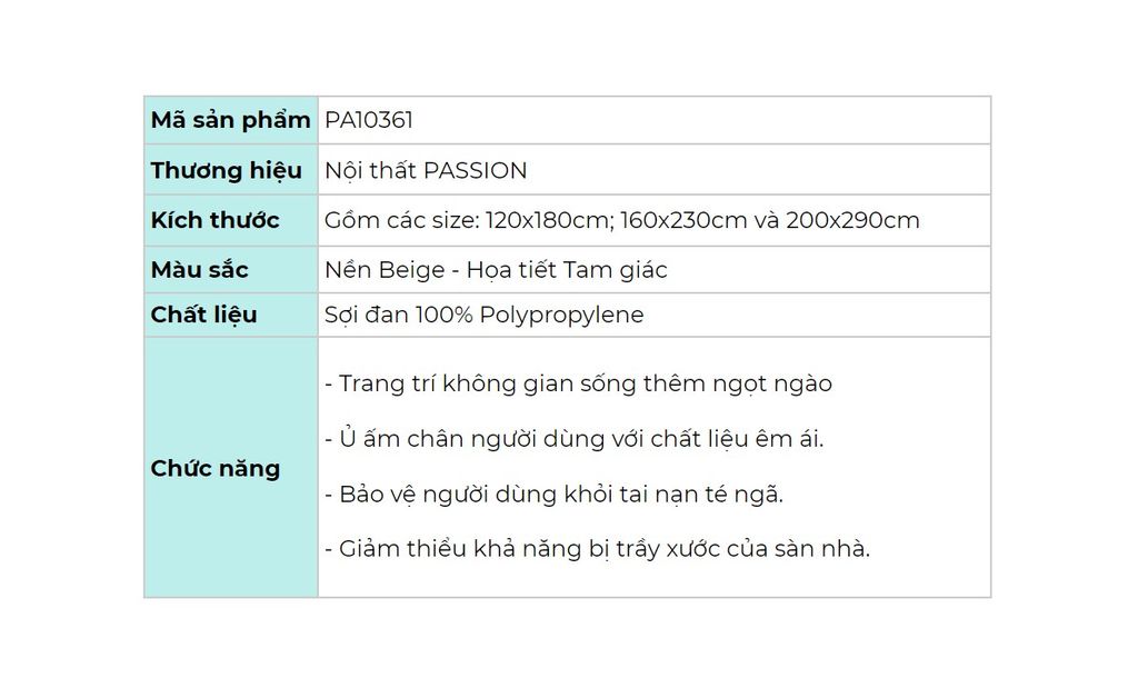 Thảm Lông Sợi Ngắn Alice Họa Tiết Thổ Cẩm Màu Nâu Xanh Phối