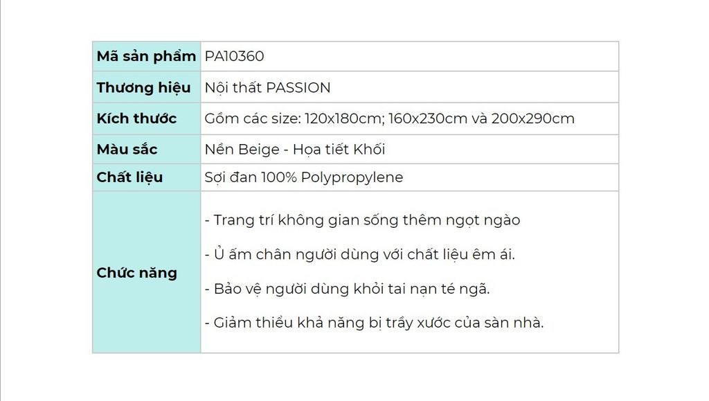 Thảm Lông Sợi Ngắn Alice Họa Tiết Thổ Cẩm Sóng Vuông