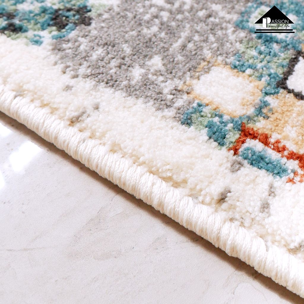 Thảm Lông Sợi Ngắn Bohemian Họa Tiết Chấm Bi Carpet Thảm Cao Cấp