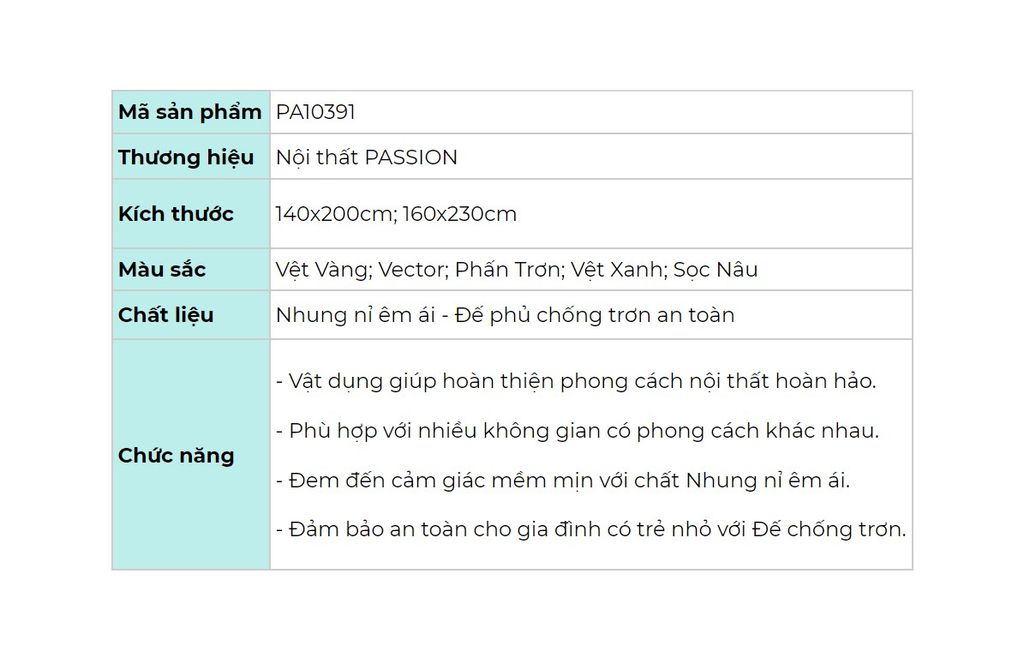 Thảm Nhung Nỉ Trải Sàn Họa Tiết Bắc Âu Tối Giản - Vector