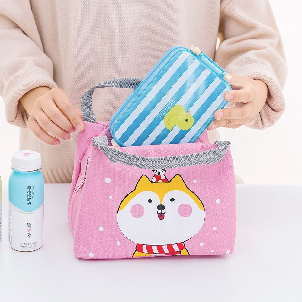Túi Giữ Nhiệt Mẫu Vuông Bầu Hoạt Hình Dễ Thương