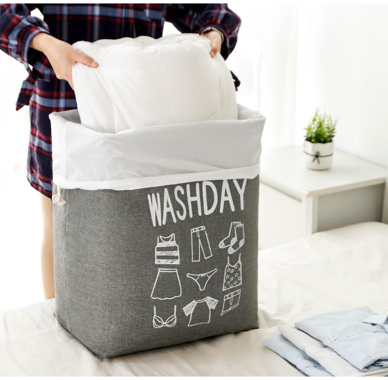 Túi Lưu Trữ Quần Áo Chăn Mền Vải Bố Có Dây Rút Kín Miệng