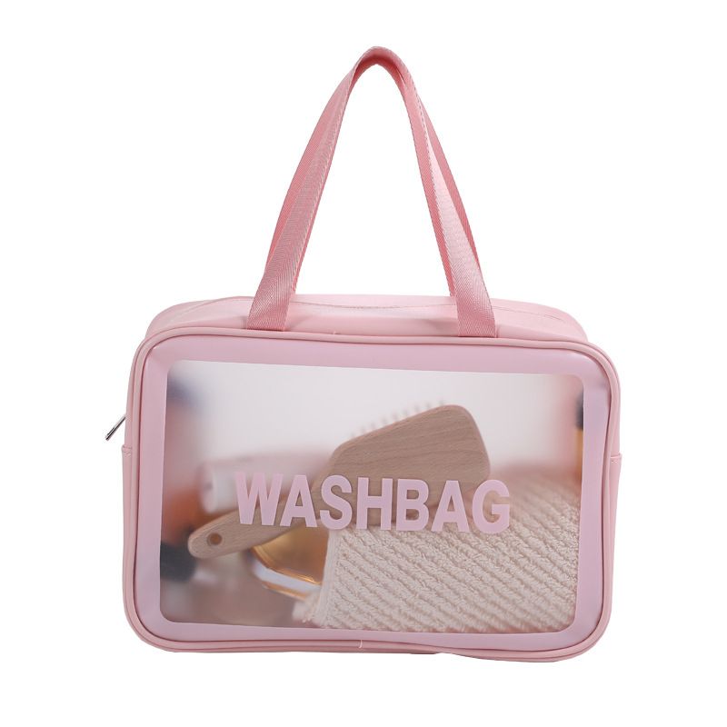 Túi Xách Mini PU Dẻo Trong Suốt Cầm Tay Đựng Mỹ Phẩm Vật Dụng Cá Nhân
