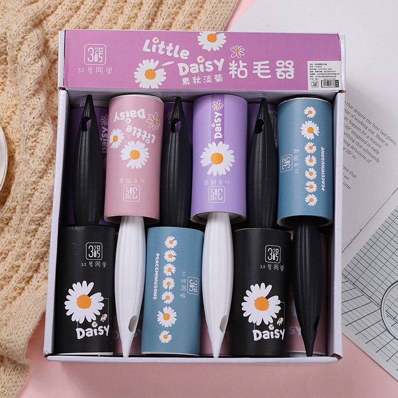 Cây Lăn Bụi Cầm Tay Siêu Dính Giấy Bụi Tóc Bám Bẩn Quần Áo