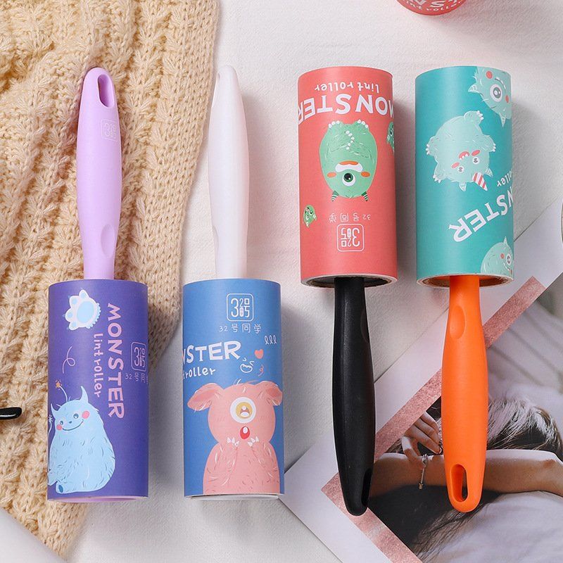 Cây Lăn Bụi Cầm Tay Siêu Dính Giấy Bụi Tóc Bám Bẩn Quần Áo