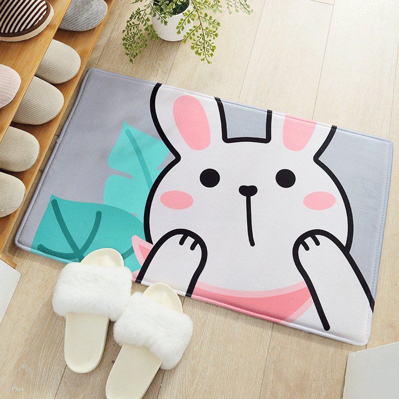 Thảm Hoạt Hình Lau Chân Nhung Chần Bông Dày Bộ Động Vật Cute