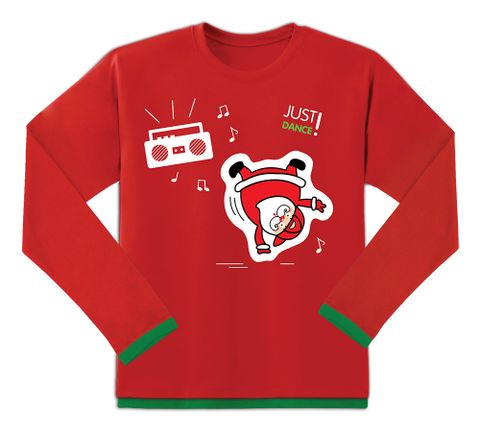 Áo đèn tay dài - Nữ -  Ông Noel nhảy tưng bừng - Màu đỏ size L, M, S